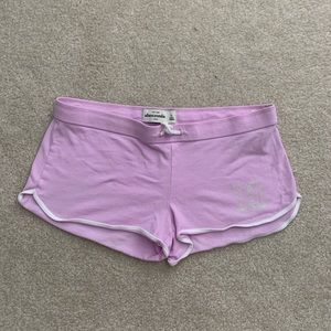 Abrecrombie & Fitch purple cotton lounge shorts